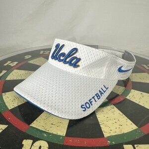 NEW Nike Dri-Fit NCAA UCLA Bruins Sample Softball Visor Baseball Hat Cap White